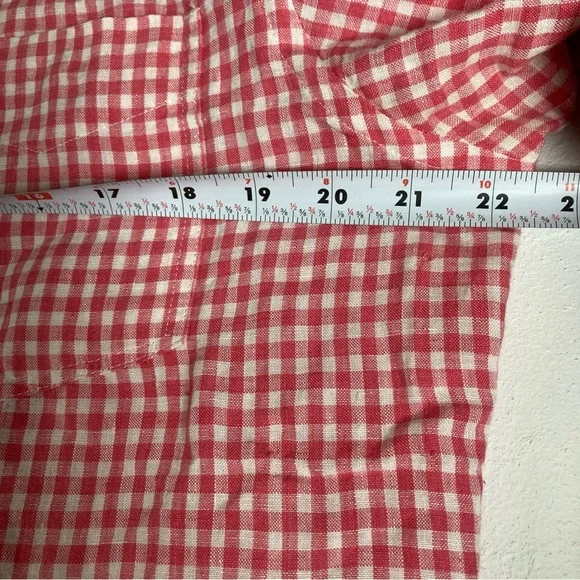 Club Monaco Gingham Check Shirt Pink Slim Fit Men Size L - Picture 9 of 16